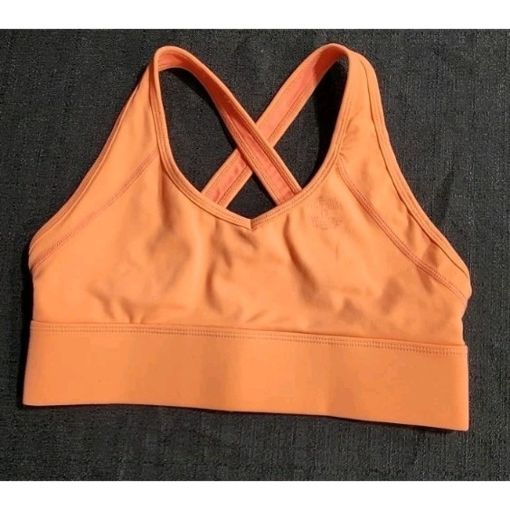 Better Bodies Salmon Coral Pink Orange Sports Bra Eyehook Gym Crossfit Sz‎ Small